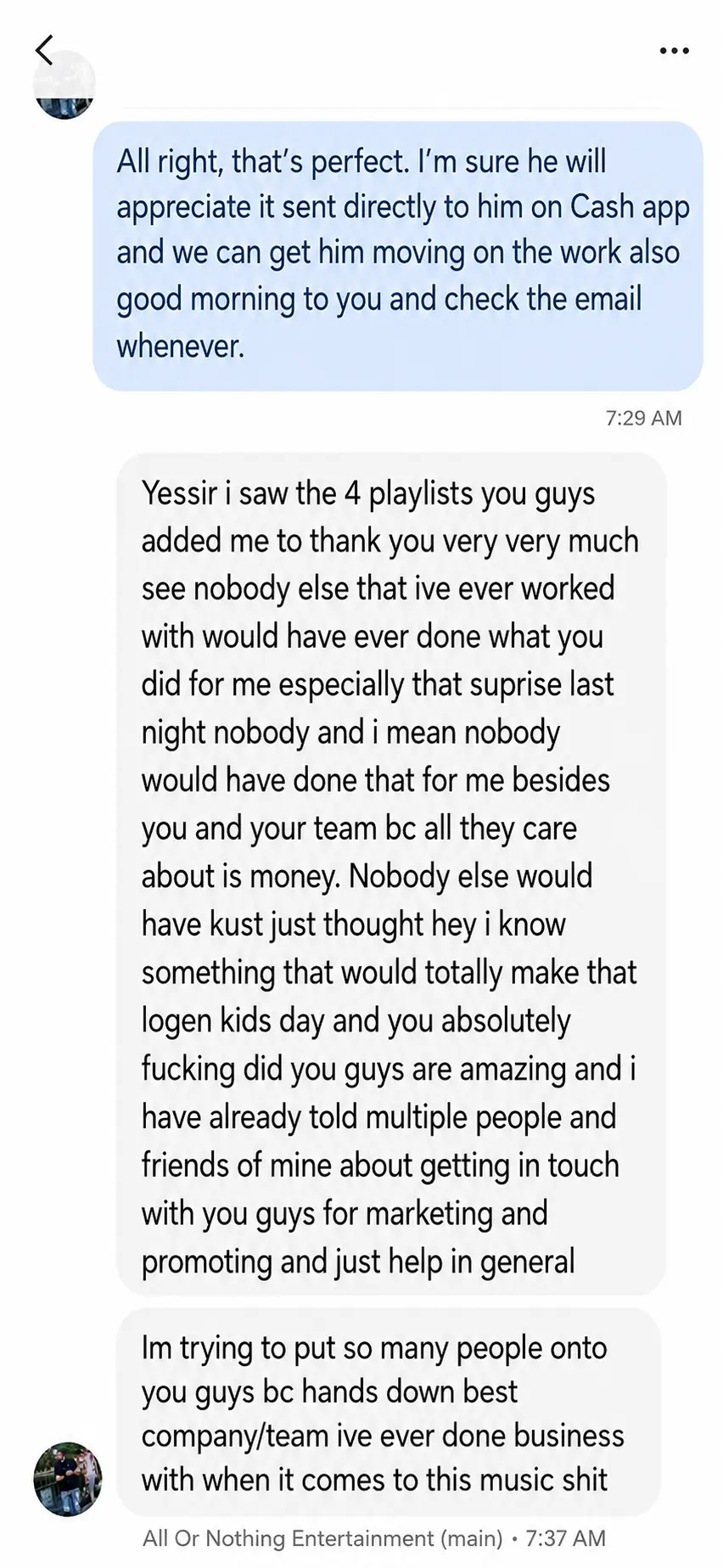 Detailed client testimonial about working with Surge Media